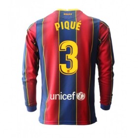 Camisolas de futebol FC Barcelona Gerard Pique 3 Equipamento Principal 2020/21 Manga Comprida